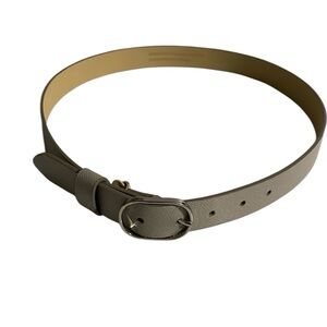 Gray Faux Leather Belt